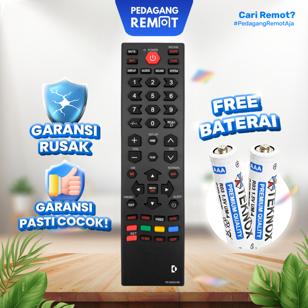 Remot Remote TV Tabung LCD LED Multi Universal Joker Premio (Mito, Coocaa, Changhong, LG, Sharp)