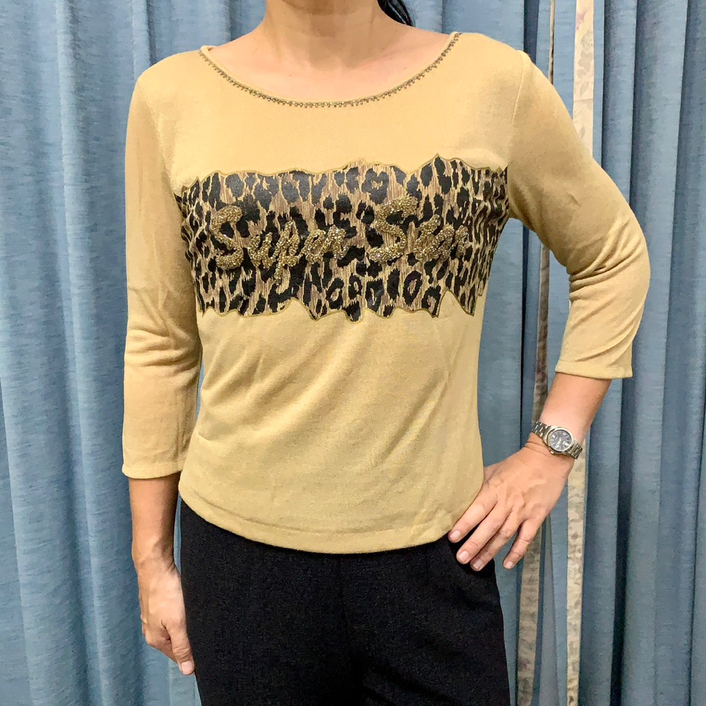 SUPER STAR-Blouse wanita/Atasan wanita kuning gold payet