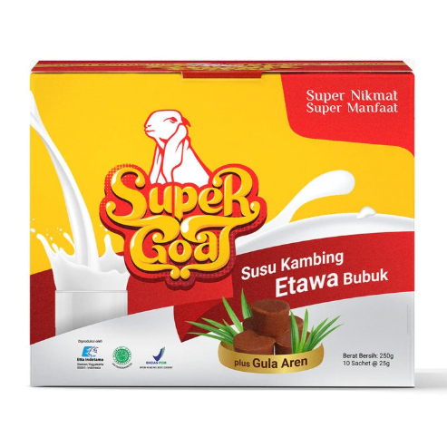 

Susu Kambing Etawa Supergoat Bubuk 1 Box Plus Gula Aren Murni 250gr