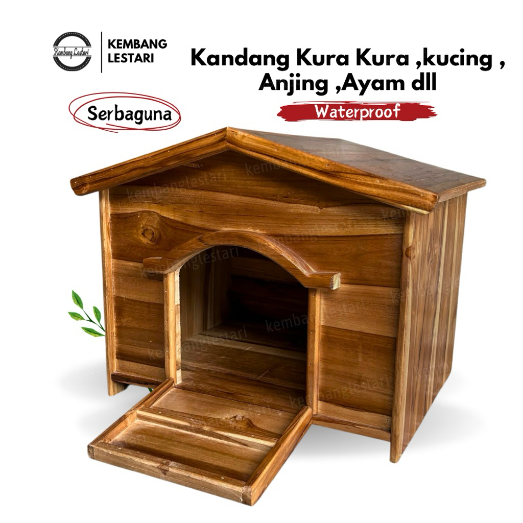 Rumah Kayu Kura Kura Kucing Anjing Kelinci Kandang Kayu Outdoor Kandang Serbaguna