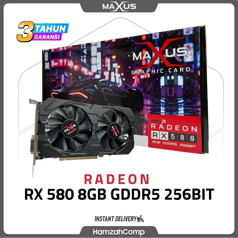 VGA RADEON RX 580 8GB GDDR5 256 BIT / VGA RX 580 8GB Maxus
