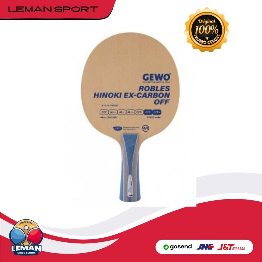 Kayu Gewo Robles Hinoki Ex-Carbon OFF / Bet Pingpong Tenis Meja