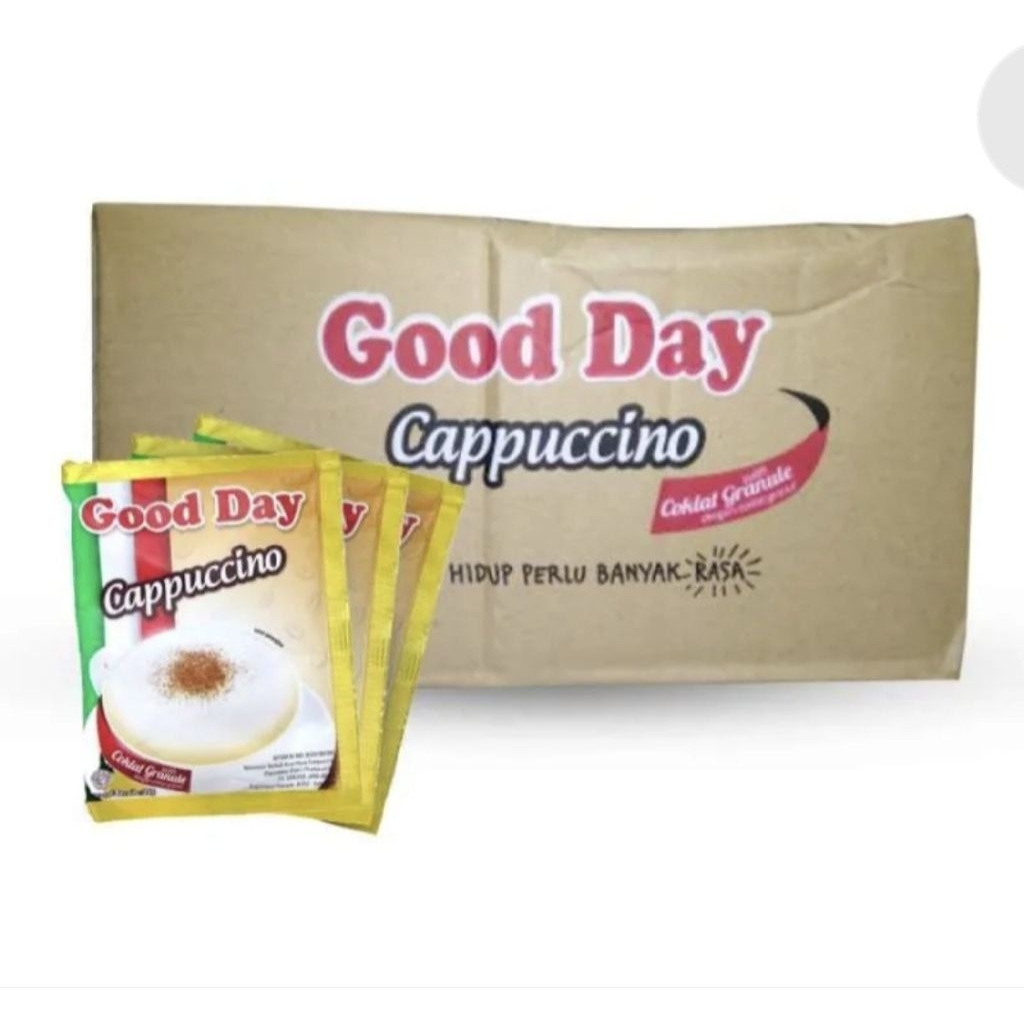 

good day cappucino 25g 1dus isi 12 renteng (10x12=120 pcs)
