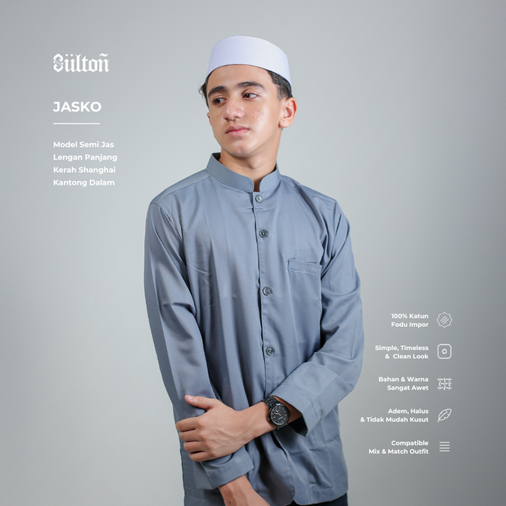 Jas Koko Sultan Premium Baju Koko Pria Dewasa Jasko Saku Samping