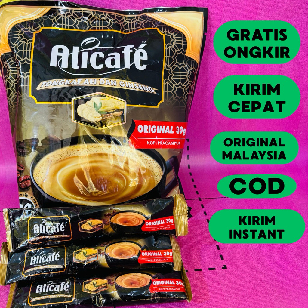 

Kopi Alicafe isi 20 Stik / Kopi Malaysia / Kopi Ginseng