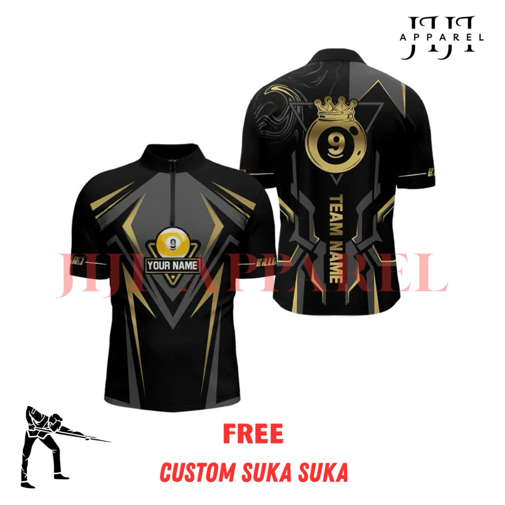 JERSEY BILLIARD FULL PRINTING TERBARU JERSEY ATASAN OLAHRAGA SPORT PRIA WANITA KAOS JERSEY INDOOR OU