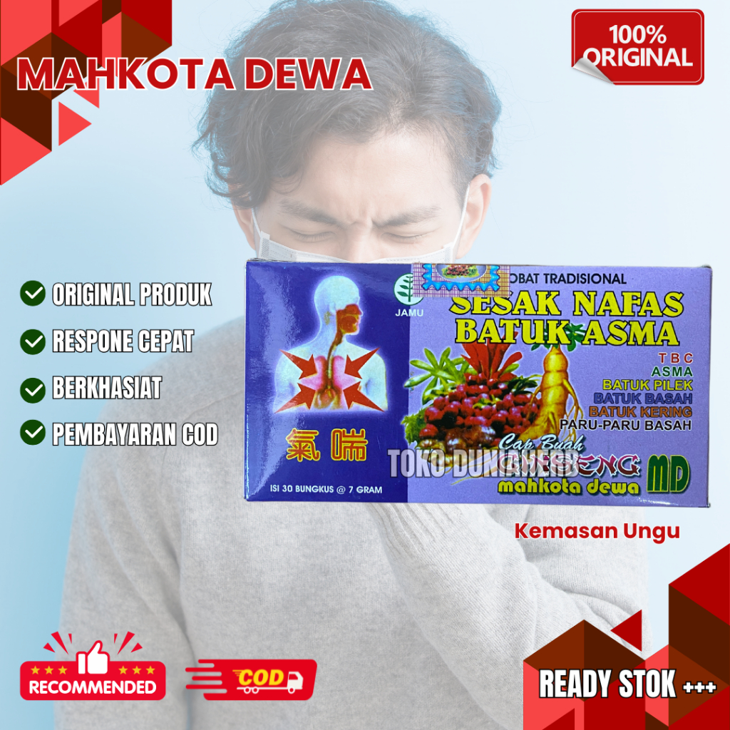 

Serbuk Mahkota Dewa Sesak Nafas Original 30 Sachet