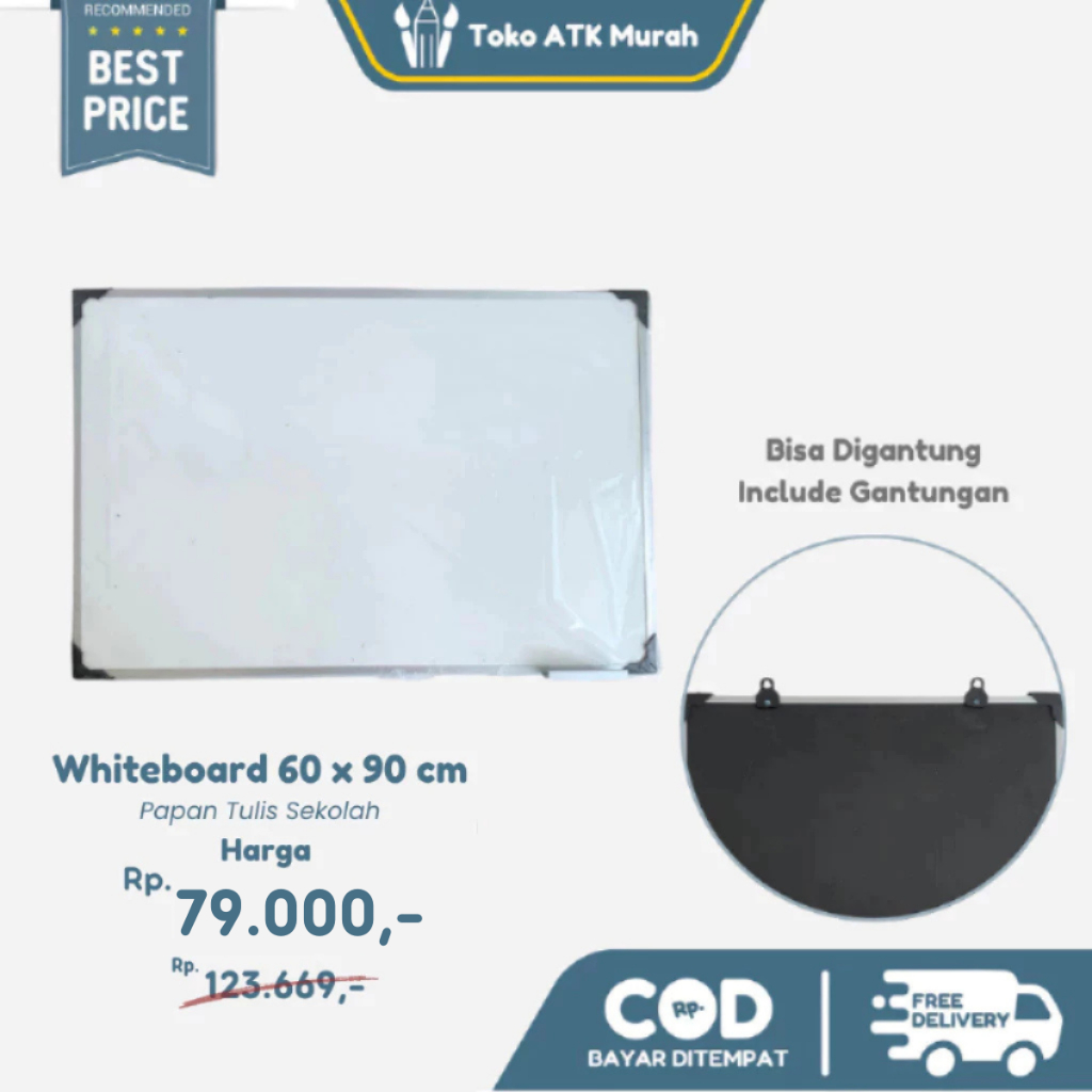 

[INSTAN] Papan Tulis / Whiteboard 60x90 New