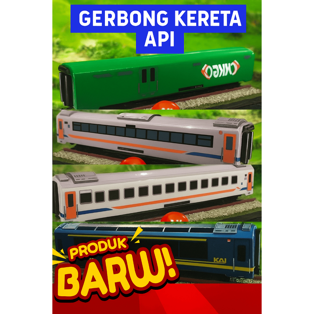 Mainan Anak Gerbong Kereta Api & Kereta Api Listrik (KRL)