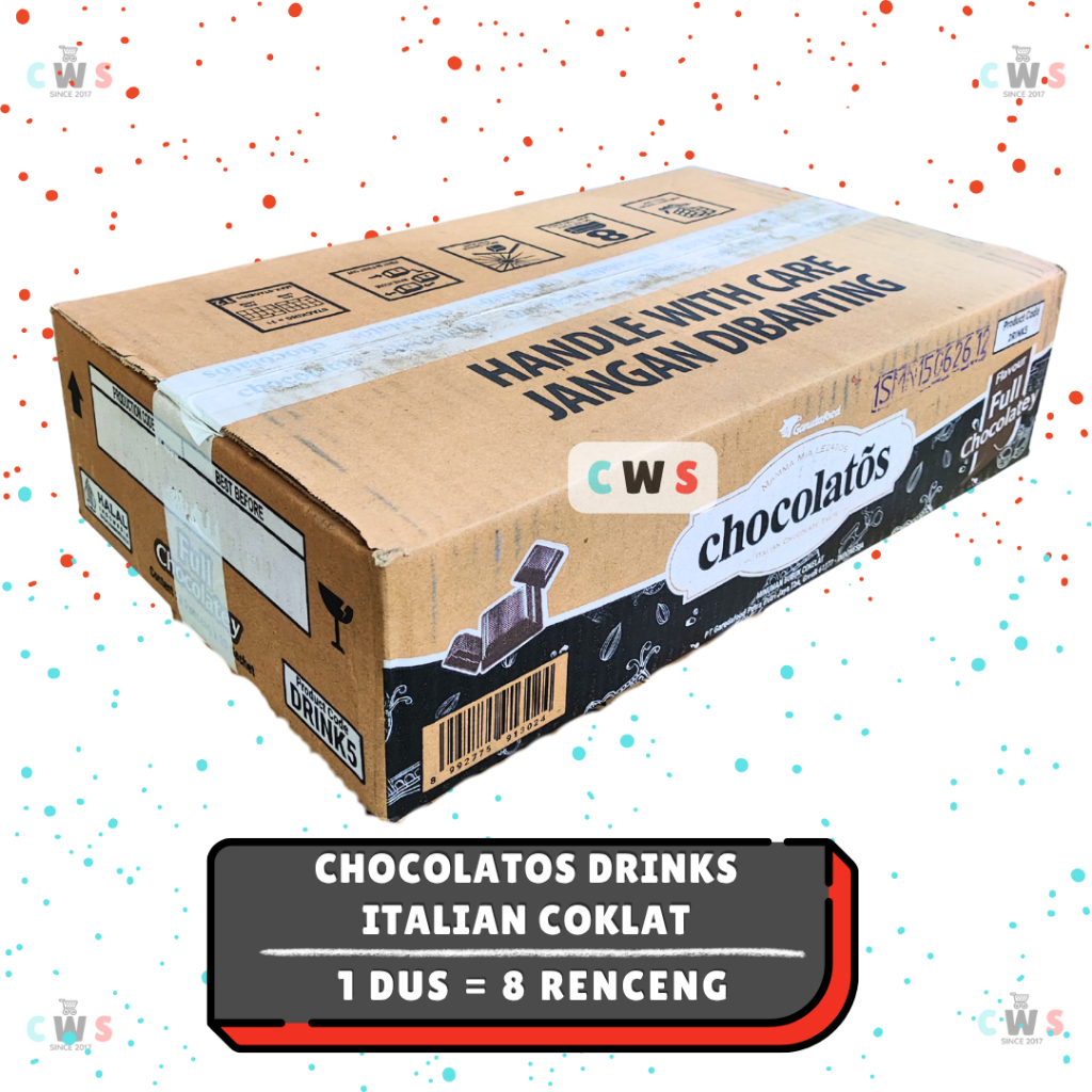 

CHOCOLATOS Drink ITALIAN CHOCOLATE | SMOOTH MATCHA Minuman Cokelat Instan Sachet - 1 Dus / 8 Renceng
