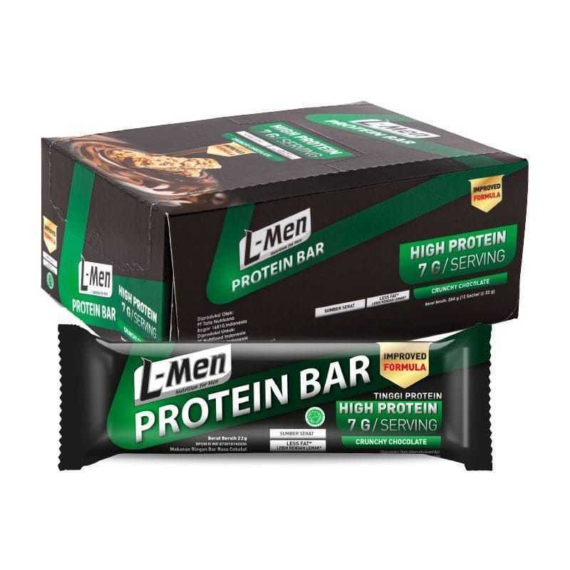 

[oddsolshop] pekanbaru/L-Men Protein Bar Crunchy Chocolate 1PCS 7GR Cereal Sereal Cokelat Krispi