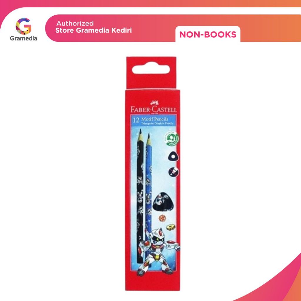

GRAMEDIA KEDIRI - FABER MOTIF PENSIL ROBOT SET 12