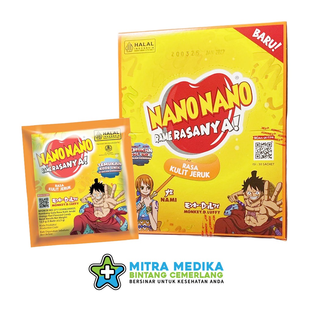 

PERMEN NANO NANO RASA KULIT JERUK EDISI ONE PIECE (1 KOTAK@30 SACHET)