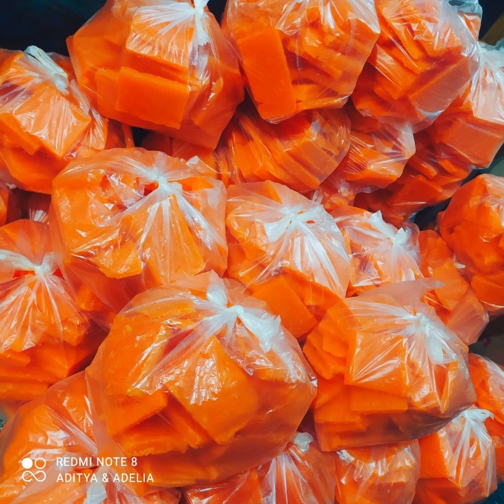 SABUN PEPAYA ORI RIJEKAN POTONGAN PABRIK KEMASAN 1KG SABUN