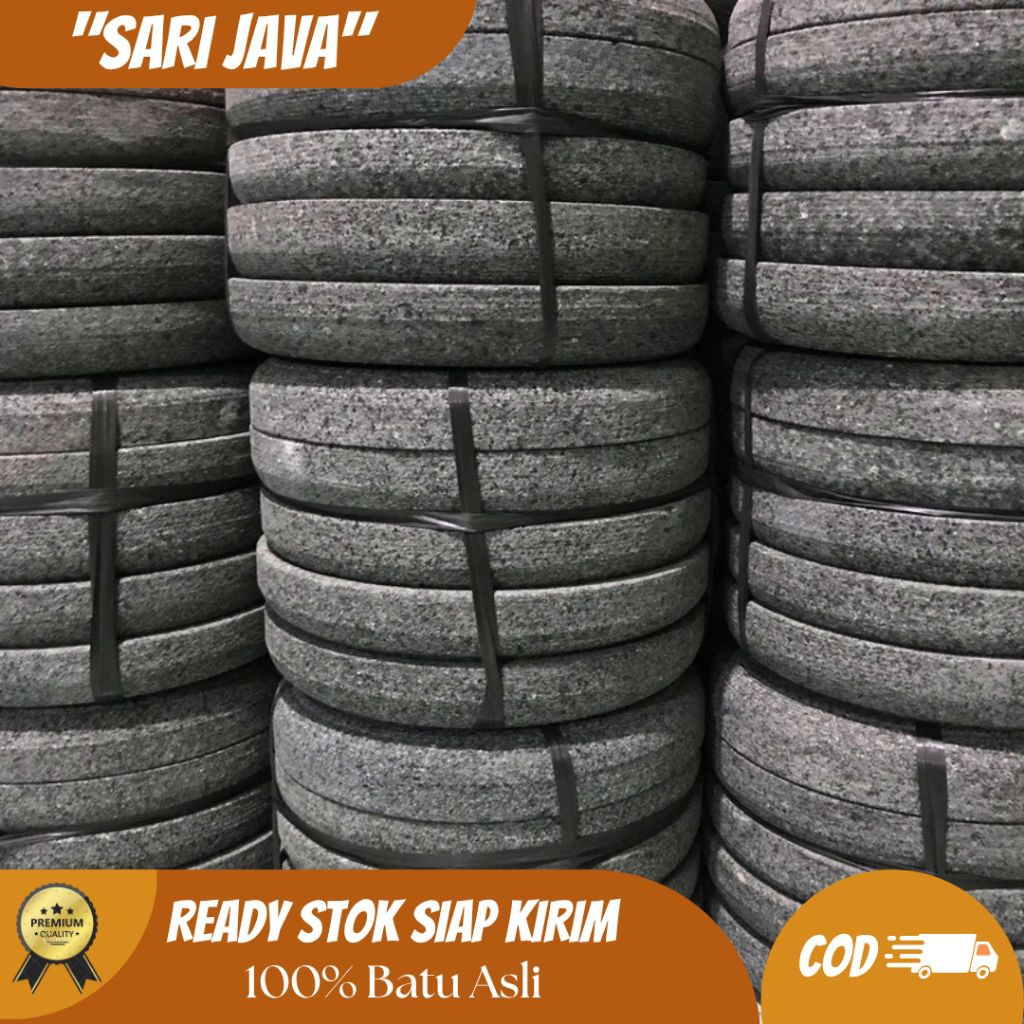 Lumpang Batu Asli 12Cm Penumbuk Batu Free Alu