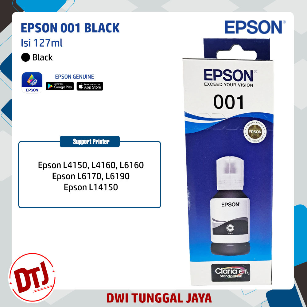 Tinta Epson 001 Black Original