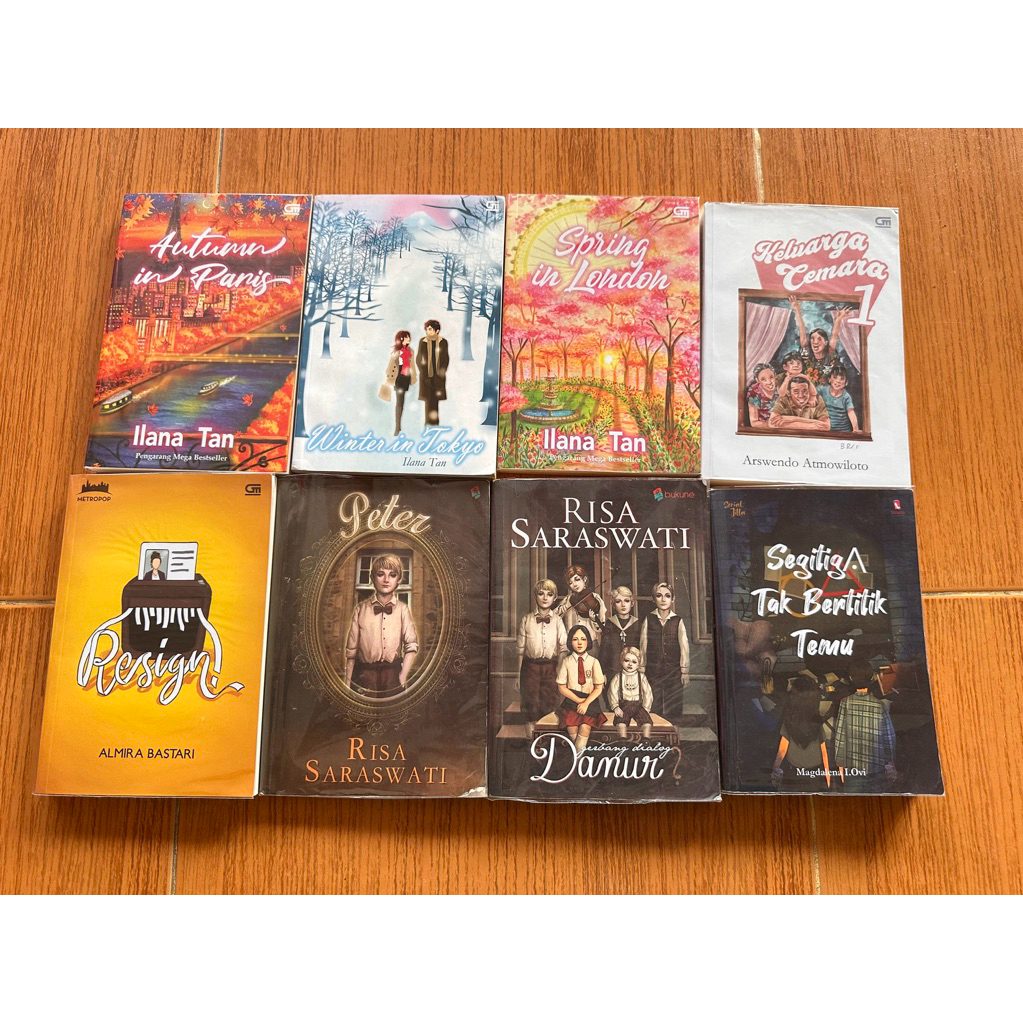 Novel Preloved Orginal Ilana tan Autumn inParis/Winter in Tokyo/Spring in London/Resign/Danur/Peter/