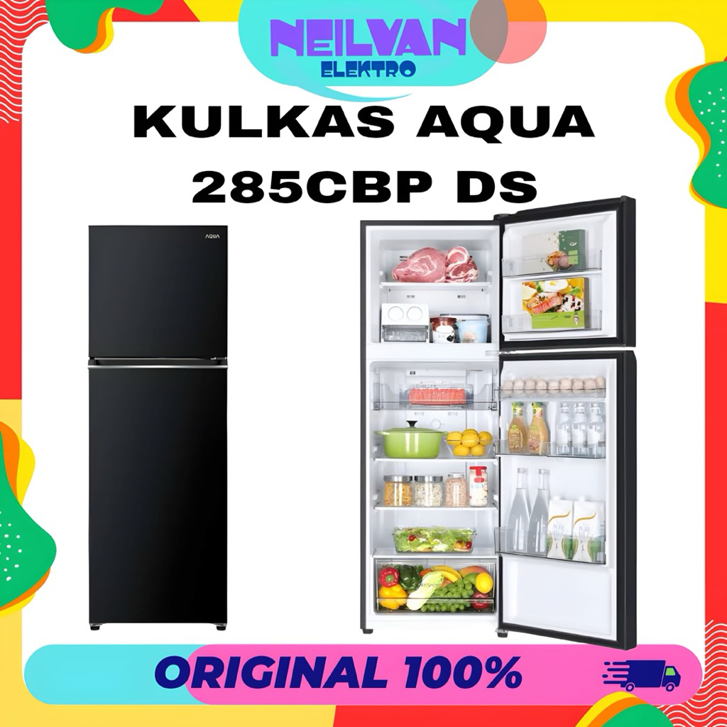 Kulkas aqua 2 pintu low watt kulkas 2 pintu low watt aqua DTM 285 CB DS