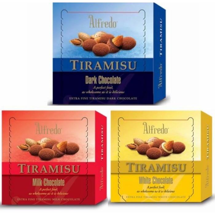 

[oddsolshop] pekanbaru/Alfredo Tiramisu 65GR Dark Chocolate Milk White Cokelat Susu Hitam Putih