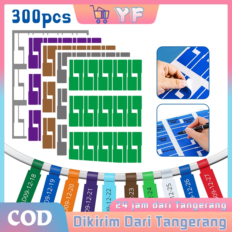

300Pcs Stiker Label Kabel Anti Air Label Penanda Kabel Jaringan