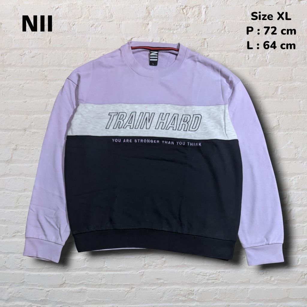 Size XL Crewneck NII Lilac Color Block Original Second Preloved #K113