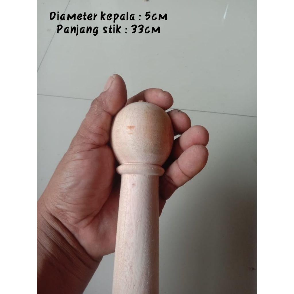 Pemukul bedug/ tabuh bedug (stik bedug) bahan kayu minimalis