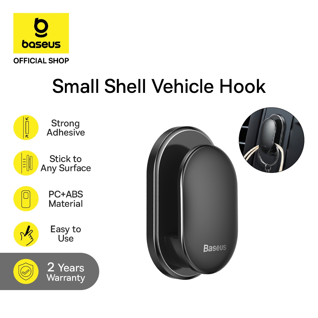Baseus Small Shell Vehicle Hook Dapur Gantungan DInding Serbaguna Rumah Tangga Mobil Kantor