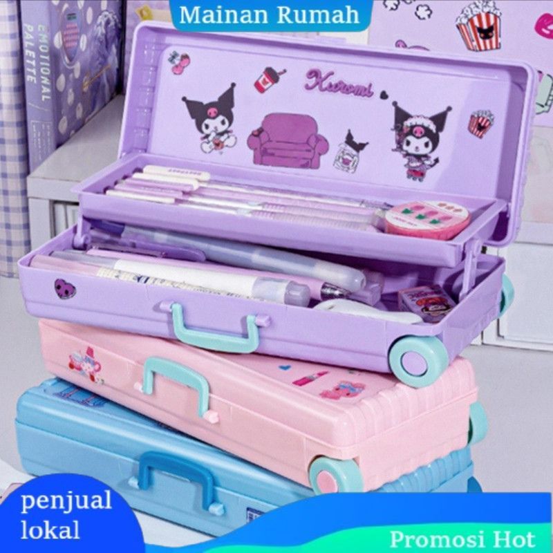 

【Local Delivery】Kotak pensil tas nyeri kapasitas besar sederhana tas alat tulis transparan Badge Card Stationery Bag DIY kotak pensil anak perempuan PVC tahan air