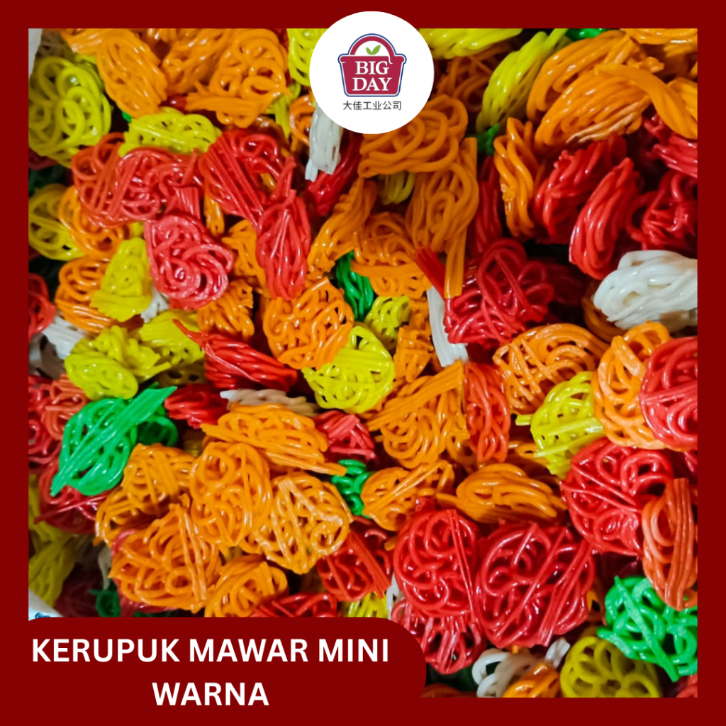 

KERUPUK MAWAR MINI WARNA KEMASAN 1 KG