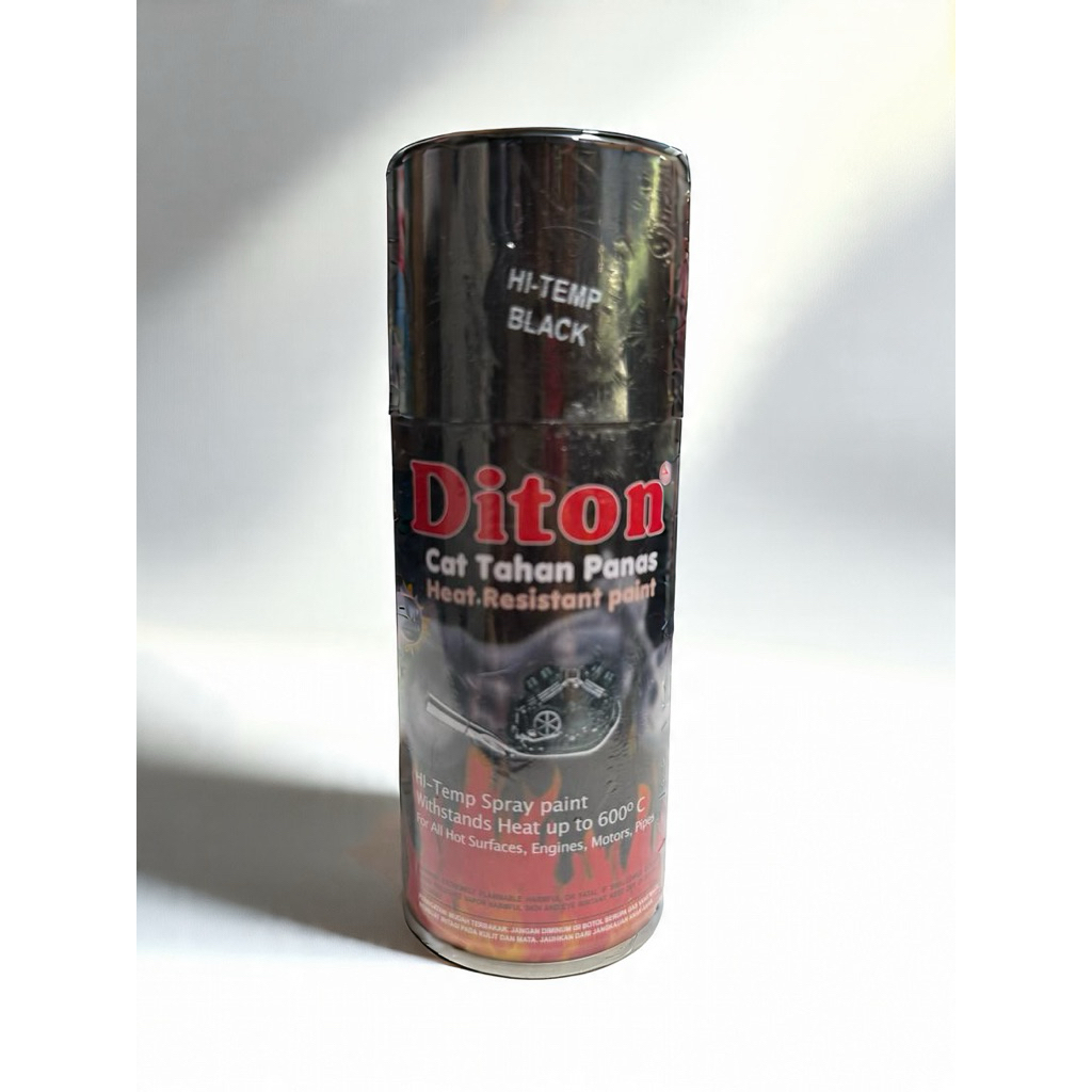 Cat Semprot Tahan Panas Diton Hi Temp 150 CC Black Cat Knalpot Mobil Motor