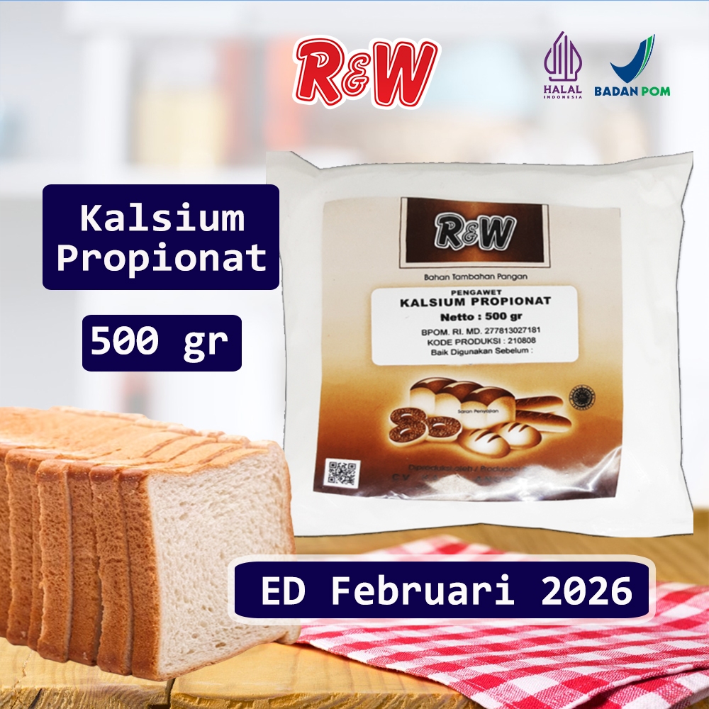 

PROMO Kalsium Propionat ED FEBRUARI 2026 Pengawet Roti Kue Kering Rajawali R&W RW 500 g