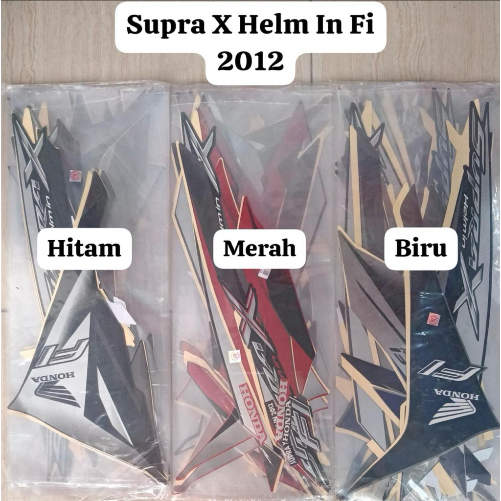 STIKER STRIPING MOTOR SUPRA X HELM IN FI TAHUN 2012