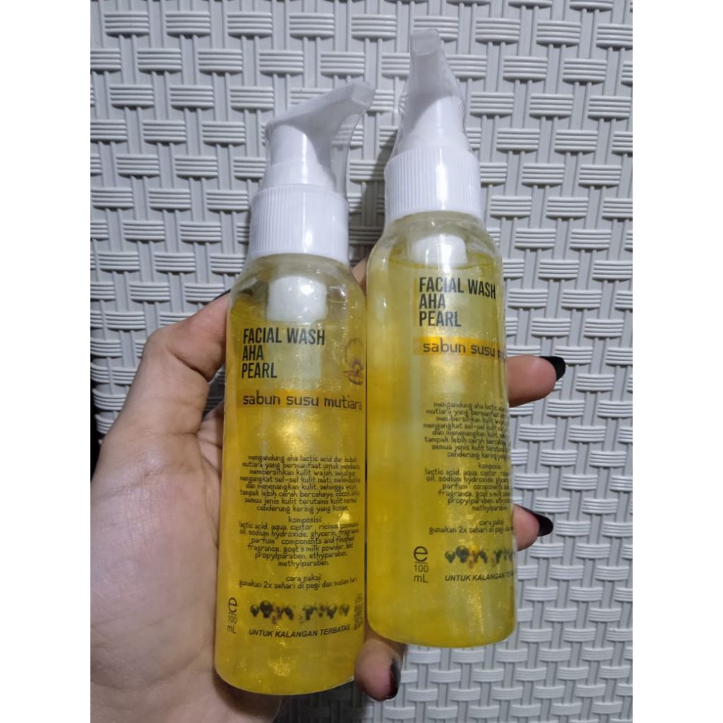 Facial wash AHA pearl sabun susu mutiara