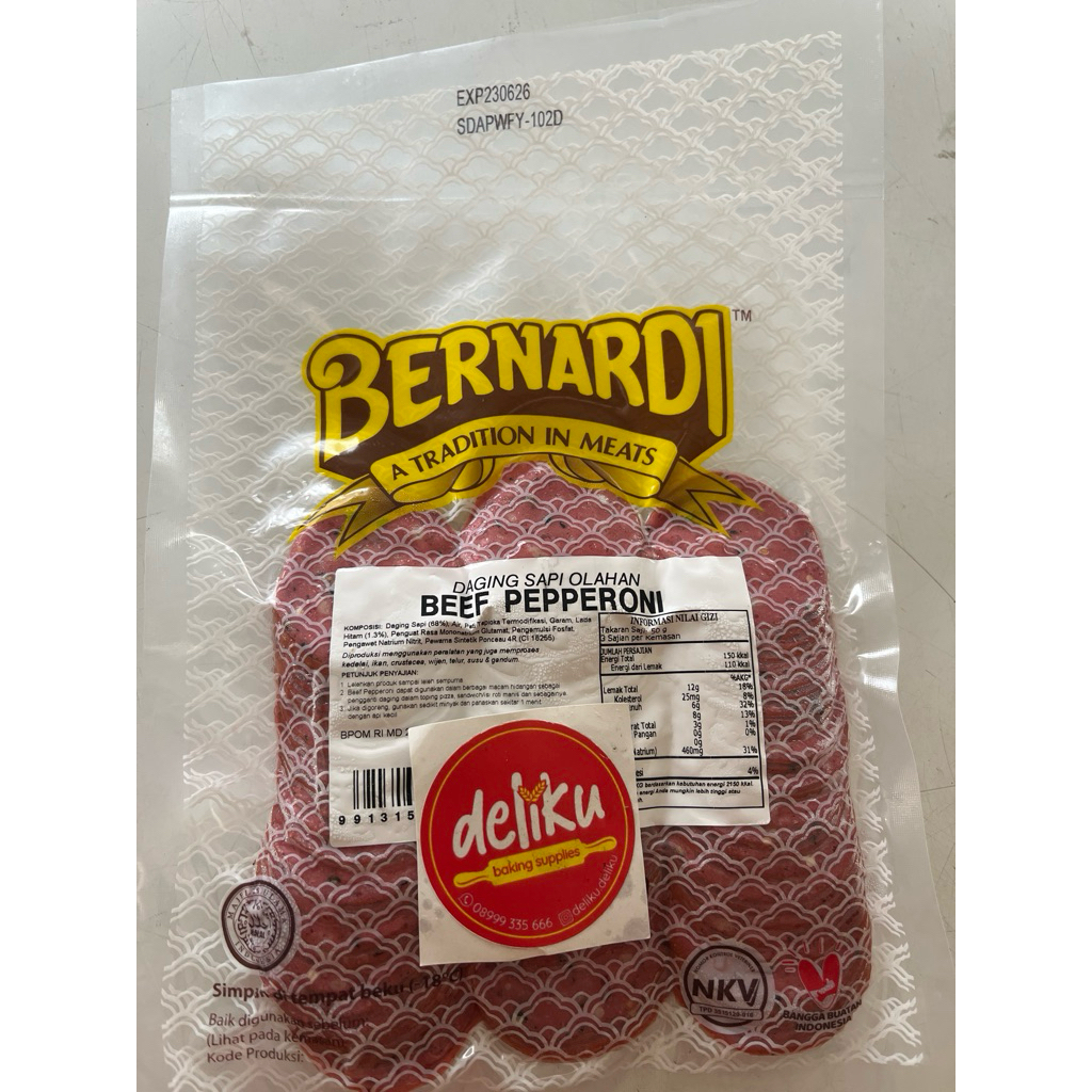 

Pepperoni beef bernardi 150gr