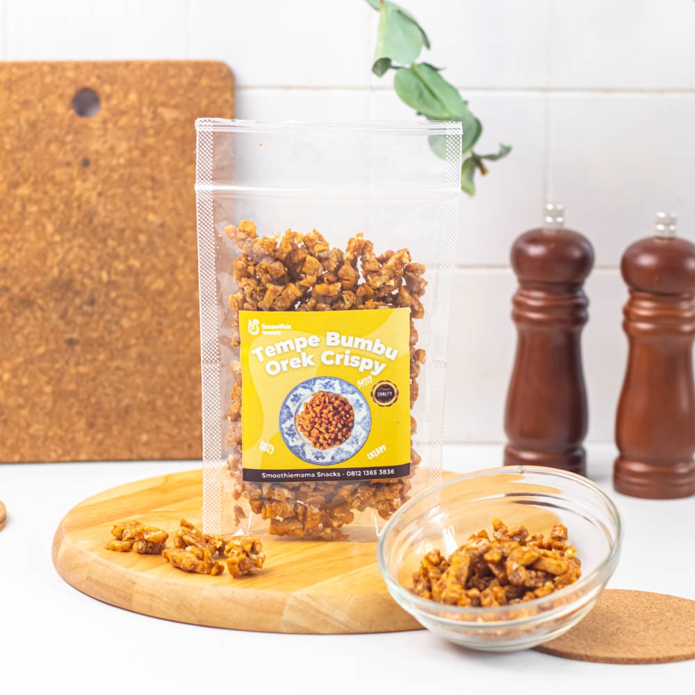 

SMOOTHIEMAMA Tempe Teri Kacang Crispy 100g Camilan Sehat Renyah
