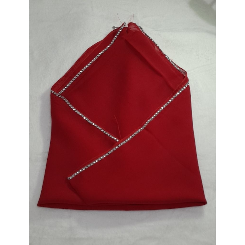 Jilbab Hijab Segiempat Merah