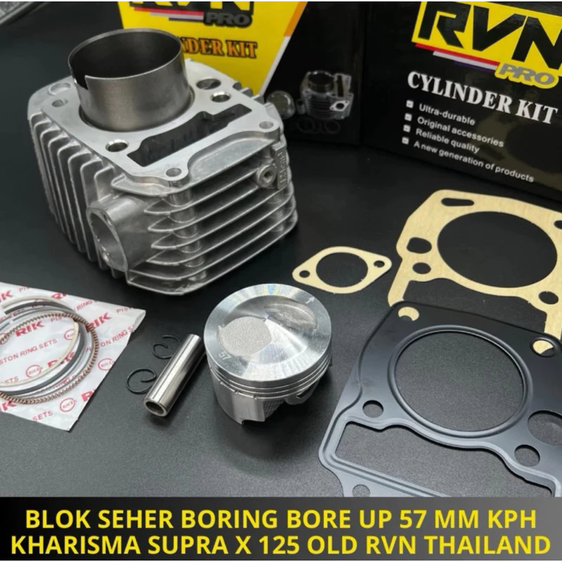 PAKET BLOK BORE UP SUPRA 125 OLD KARISMA KIRANA KPH 57MM