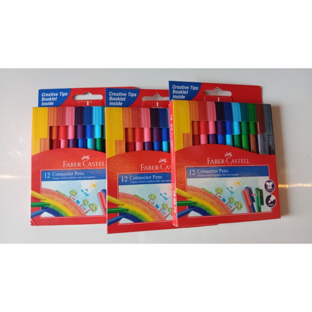 

Faber Castell Connector pen isi 12 warna