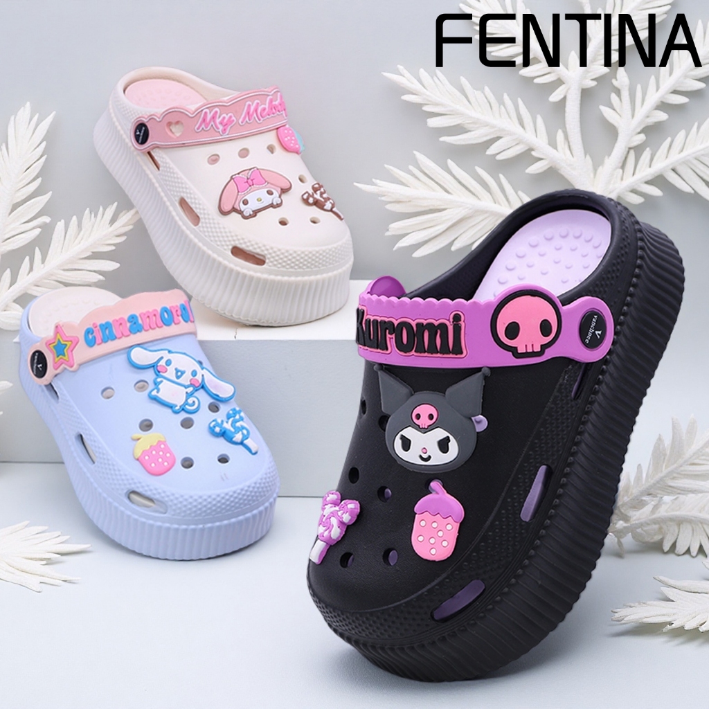 FENTINA Sandal Anak Perempuan Baim Sandal Fuji Anak Baim Sandal Anak Jelly Sepatu Sendal Anak Cewek