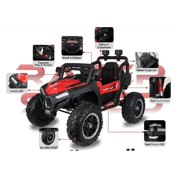 Mobil Aki Ban Besar Karet Kualitas Peremium SPEED RACER M8788-D