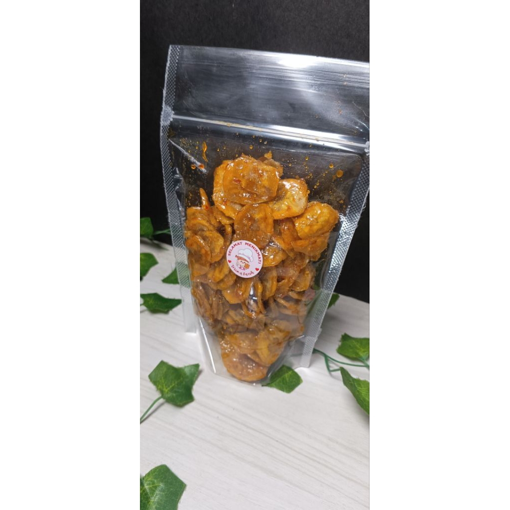 

Keripik Pisang Balado Daun Jeruk