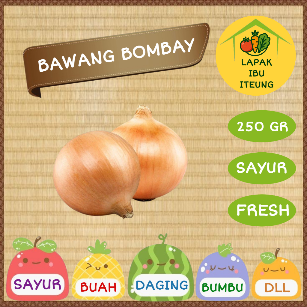 

BAWANG BOMBAY BOMBAI INSTAN BANDUNG 1/4KG 250GR SEGAR FRESH