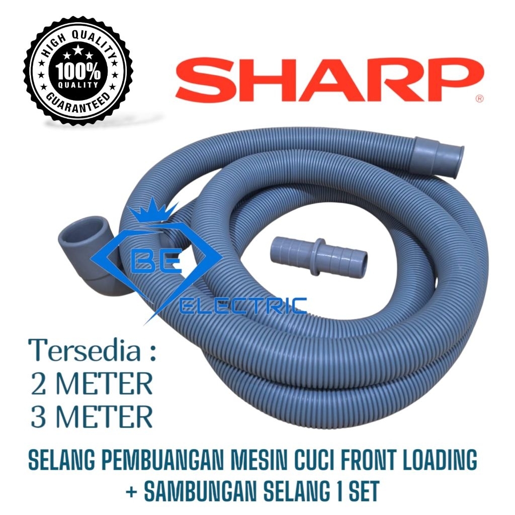 SET SELANG + SAMBUNGAN SELANG PEMBUANGAN MESIN CUCI SHARP FRONT LOADING