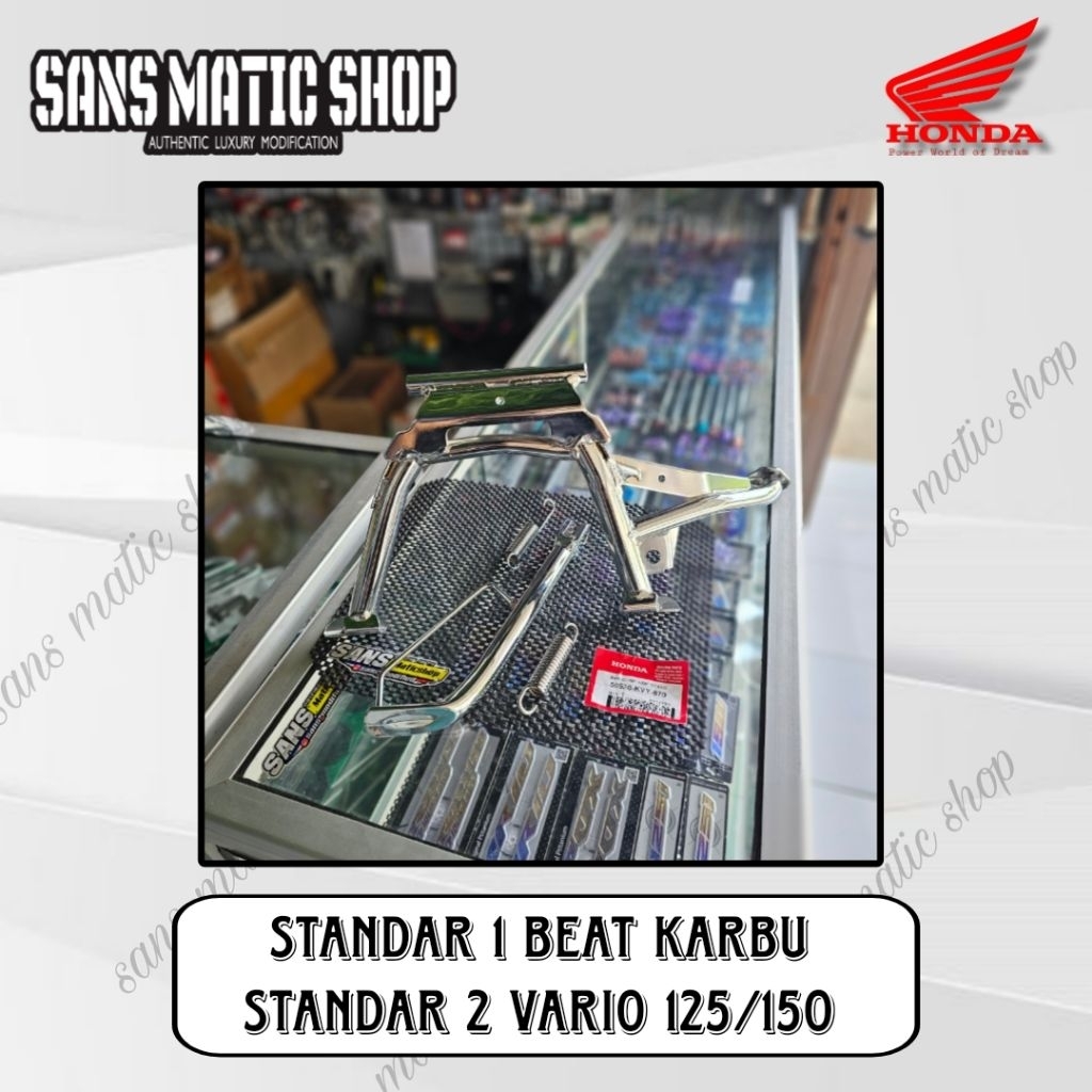 STANDAR 1 BEAT KARBU ORI  & STANDAR 2 VARIO 125/150 ,160 & STYLO ORIGINAL CHROME