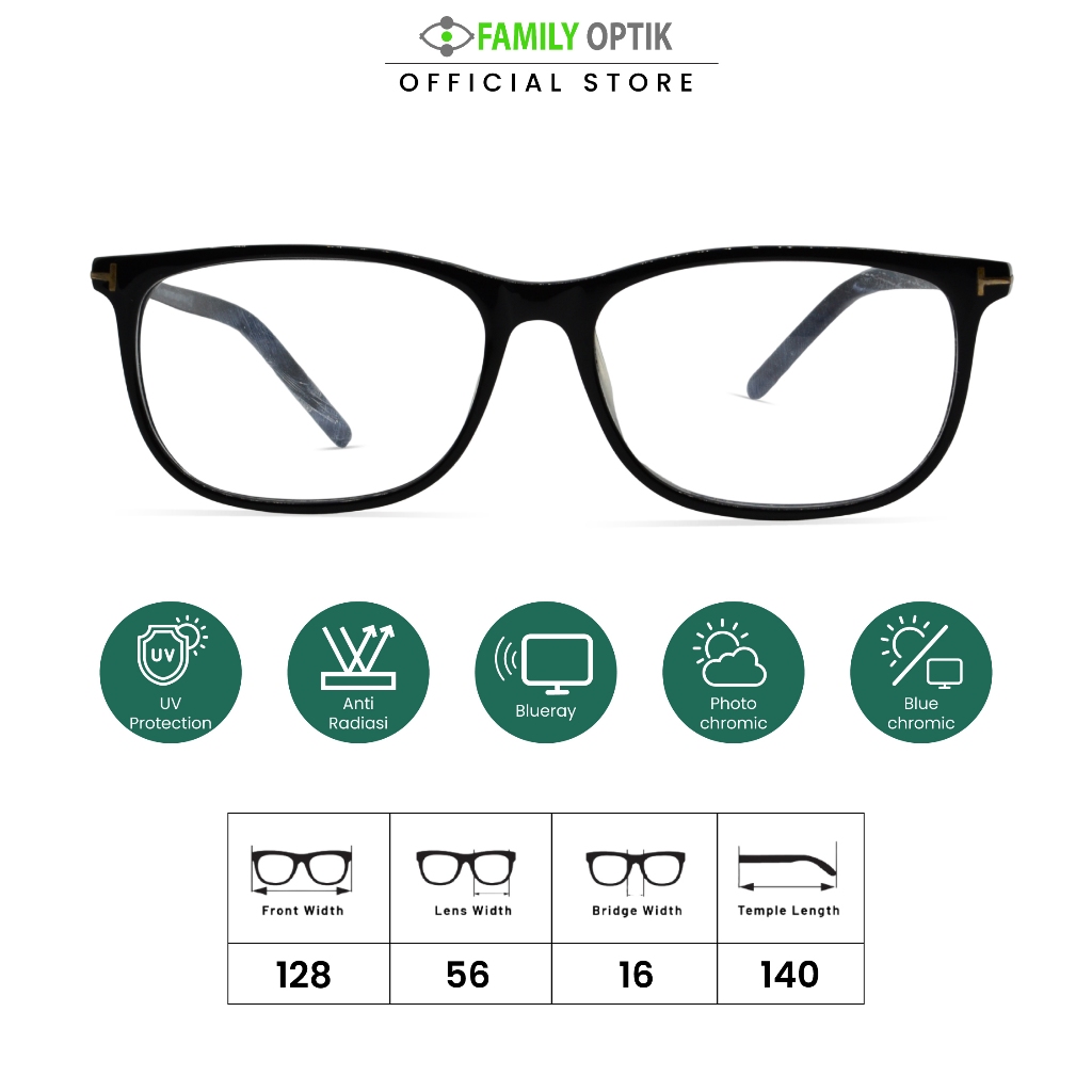 Family Optik - Kacamata Blueray Photocromic Anti Radiasi TF5398