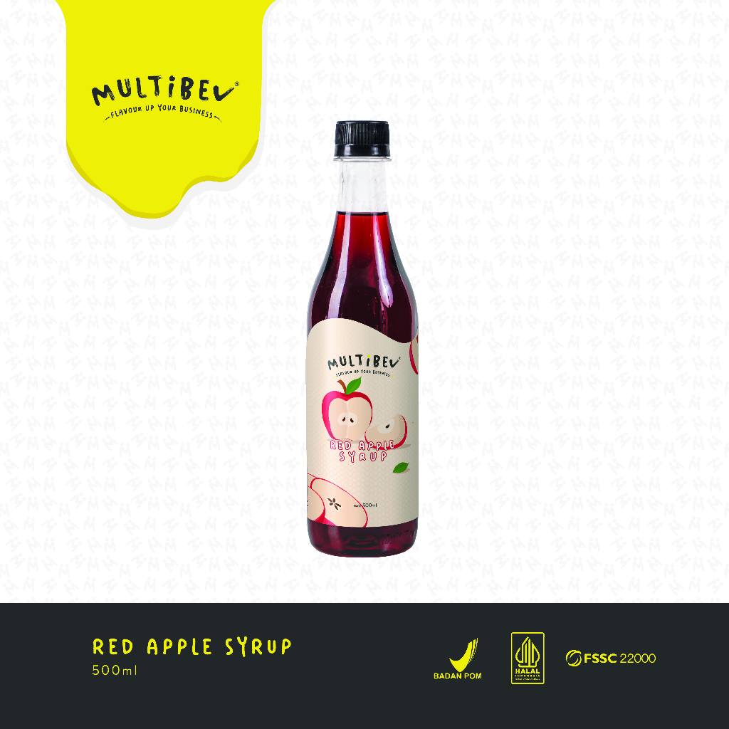 

Multibev Sirup Rasa Red Apple, Sirup Halal Minuman Kekinian ala Kafe