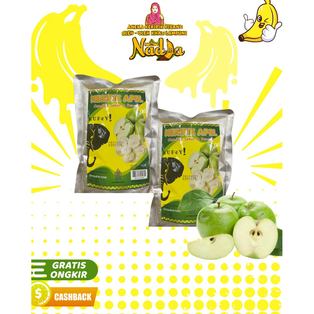 

Kupey Keripik apel cemilan sehat dan renyah