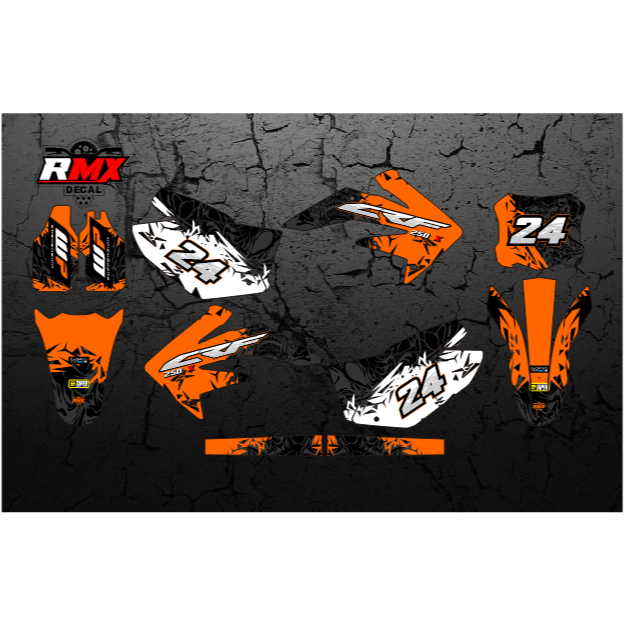 DECAL CRF 250 X FULLBODY (006) DEKAL STIKER CRF 250X HITAM MERAH, KUNING, HIJAU, BIRU TUA/MUDA, EMAS