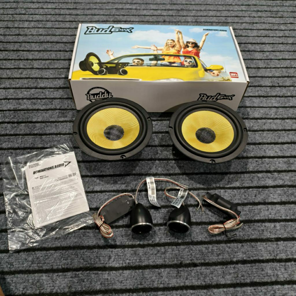 Speaker 2 Way Domination Bud 6 Max ukuran 6,5 inch kevlar
