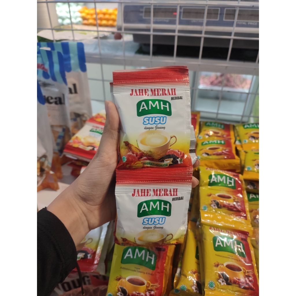 

AMH Jahe Merah Habbatusauda dan AMH Susu dengan Ginseng Kemasan Renceng